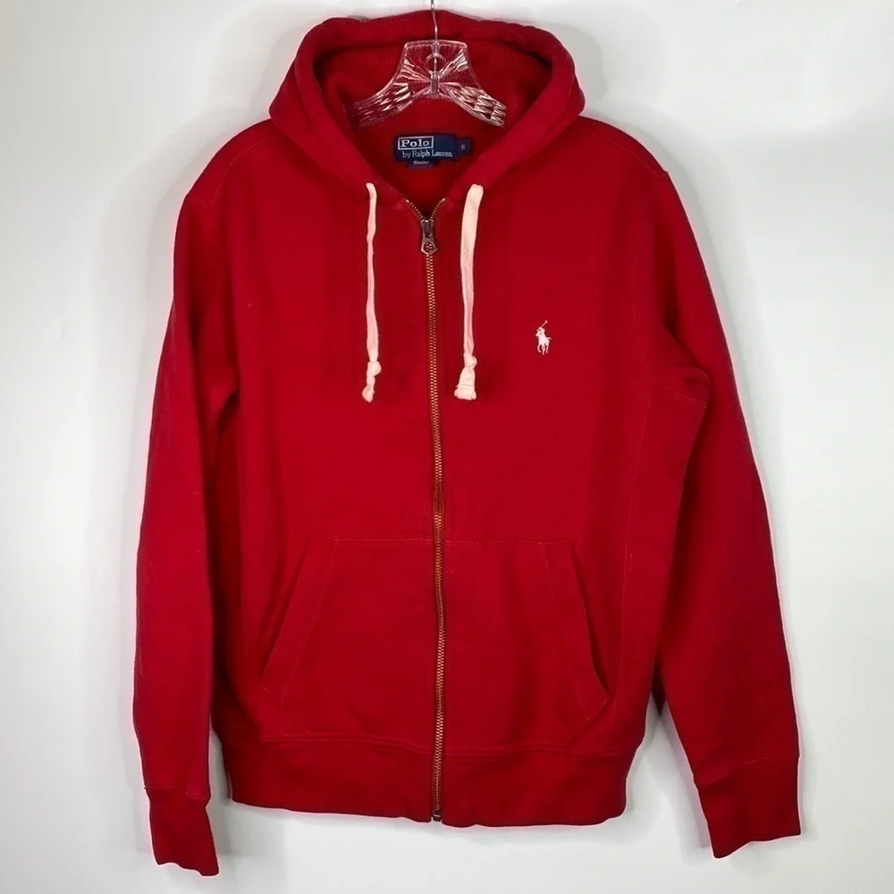 Vintage Polo Ralph Lauren Full Zip Hooded Sweatshirt Size Small